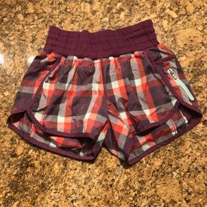 Unique Plaid Lululemon Shorts (size 4)